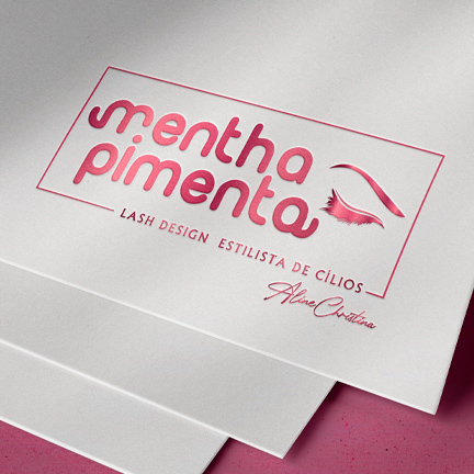 Logotipo Menta Pimenta lash design